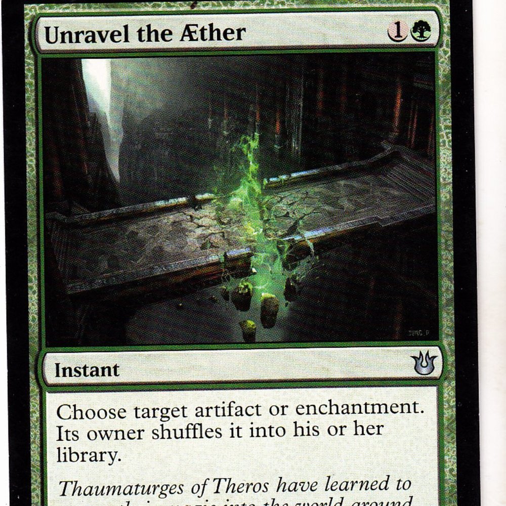Unravel the Aether - Green - Instant - Magic the Gathering Uncommon Trading Card